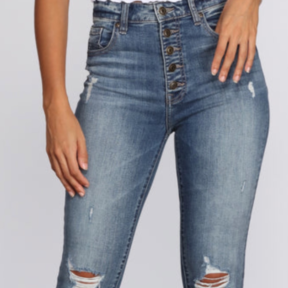 Eunina Belle Super High Rise Skinny Ankle Jeans